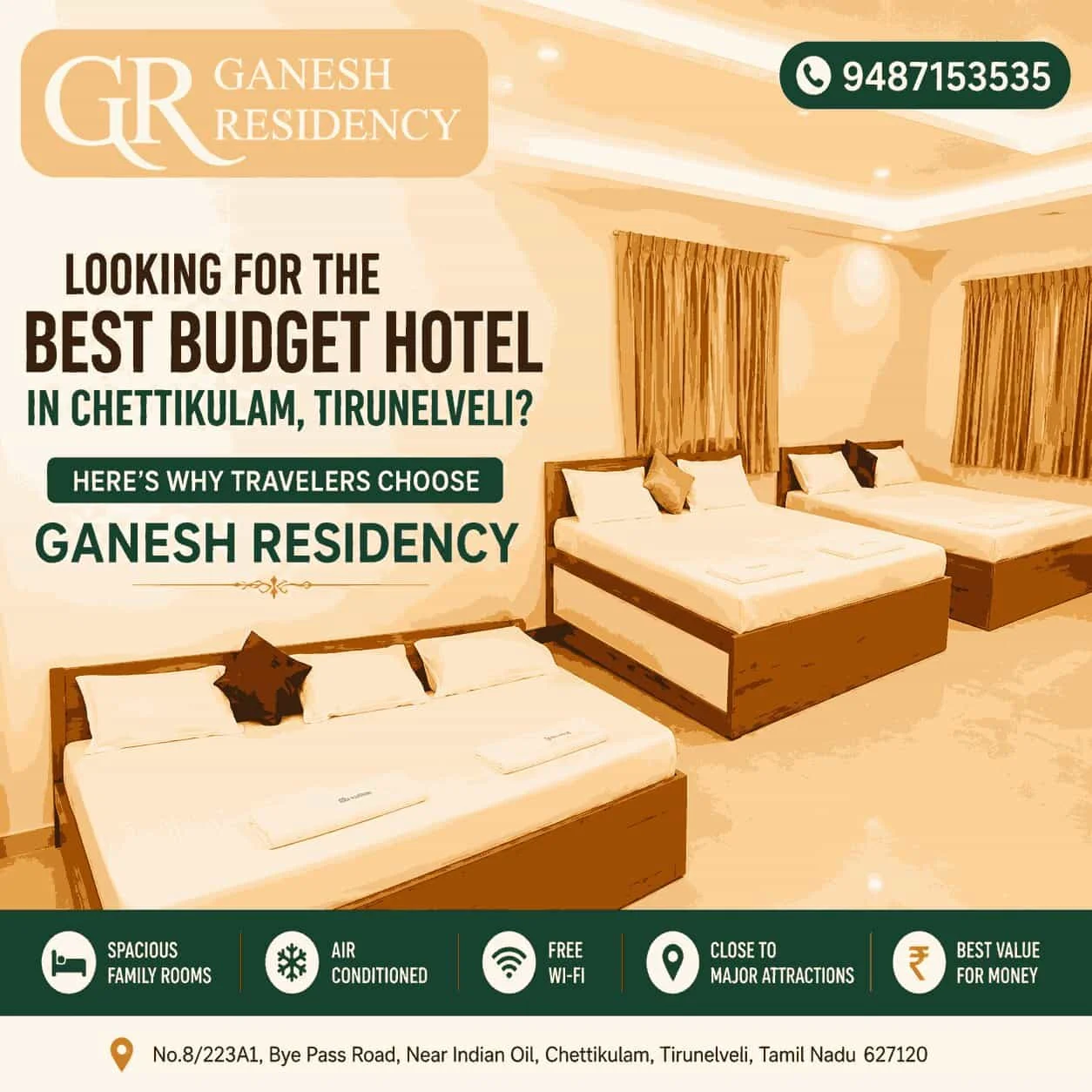 best budget hotel in Chettikulam Tirunelveli